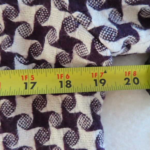 AAApple Blazer Lined Wool Blend Unique 3/4 Bell Sleeve peter Pan Collar Large - Picture 8 of 11